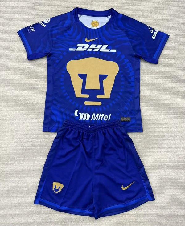 Kids-Pumas UNAM 25/26 Away Dark Blue Soccer Jersey
